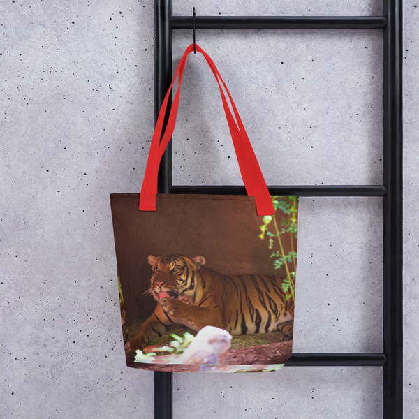 Lion Tote bag Giclee / Black Printful Bags - Tracy McCrackin Photography