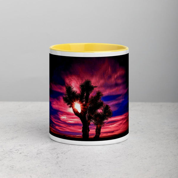 Joshua Tree Coffee/Tea Mug with Color Inside Giclee / Yellow Tracy McCrackin Photography - Tracy McCrackin Photography
