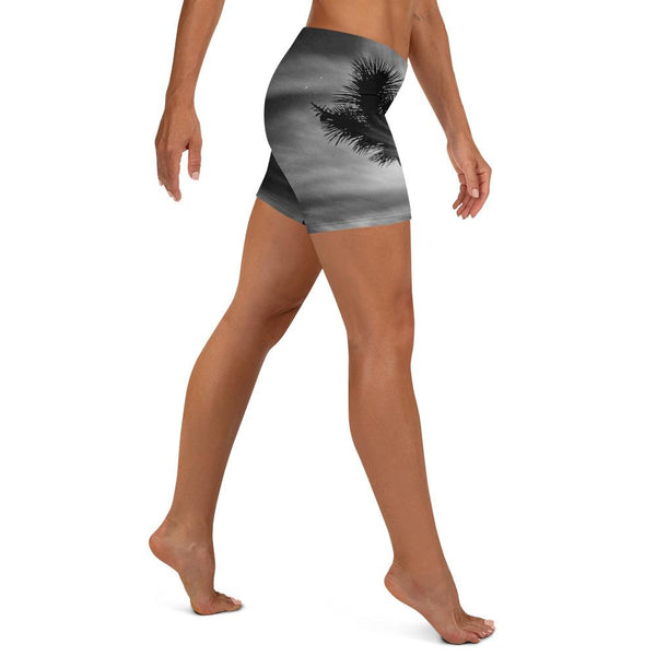 Joshua Tree B&W Yoga Shorts - California L Tracy McCrackin Photography - Tracy McCrackin Photography