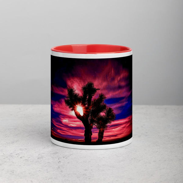 Joshua Tree Coffee/Tea Mug with Color Inside Giclee / Red Tracy McCrackin Photography - Tracy McCrackin Photography