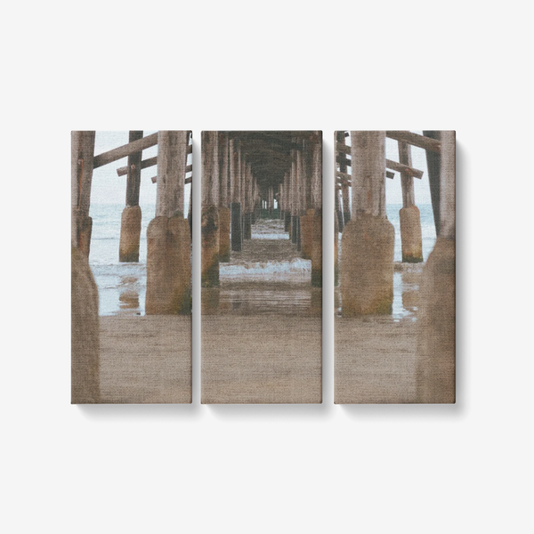 Peaceful Pier - 3 Piece Canvas Wall - Framed Ready to Hang 3x8"x18" 3 x 8 x 18 / Canvas Only(rolled) Printy6 Wall art - Tracy McCrackin Photography