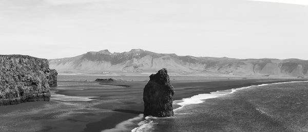 Arctic Marvel: Iceland's Black Sandy Beaches Panorama Gallery Wrap / Colored / 10 x 20 Tracy McCrackin Photography Wall art - Tracy McCrackin Photography
