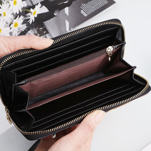 Newport Pier Leather Wallet Clutch Purse Zipper Printy6 Lifestyle - Tracy McCrackin Photography