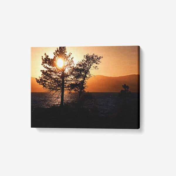 Sunset Over Lake Tahoe - 1 Piece Canvas Wall Art - Framed Ready to Hang 24"x18" 24 x 18 / Canvas Only(rolled) Printy6 Wall art - Tracy McCrackin Photography