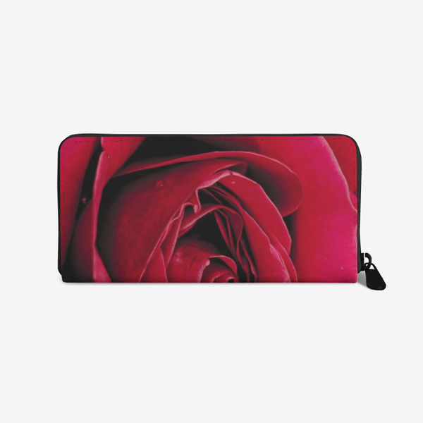 Vibrant Red Leather Wallet White Printy6 Lifestyle - Tracy McCrackin Photography