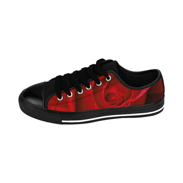 Beautiful Red Rose Women's Sneakers Black / US 6 Printify Clothing - Tracy McCrackin Photography