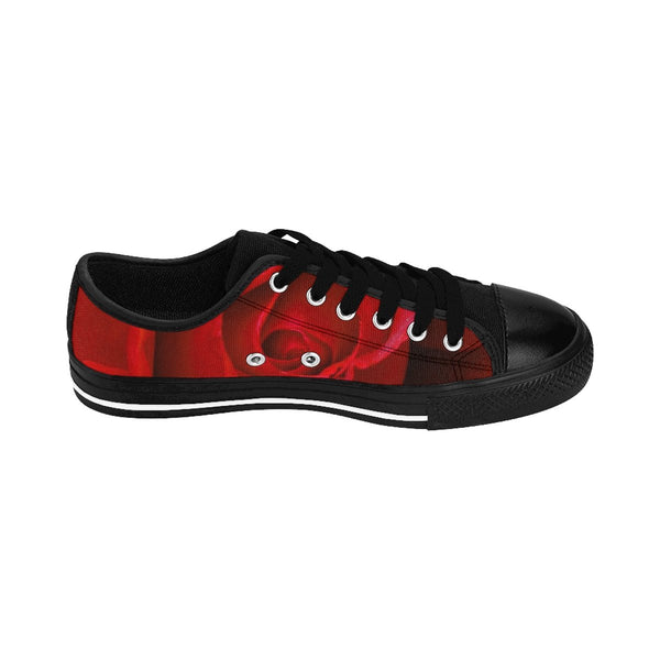 Beautiful Red Rose Women's Sneakers Black / US 6 Printify Clothing - Tracy McCrackin Photography