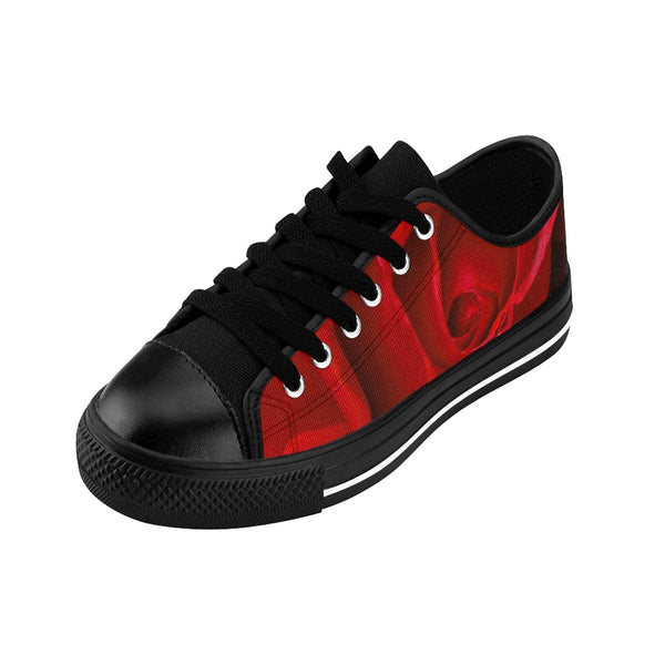 Beautiful Red Rose Women's Sneakers Black / US 6 Printify Clothing - Tracy McCrackin Photography