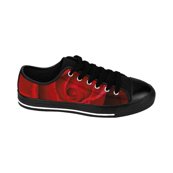 Beautiful Red Rose Women's Sneakers Black / US 6 Printify Clothing - Tracy McCrackin Photography
