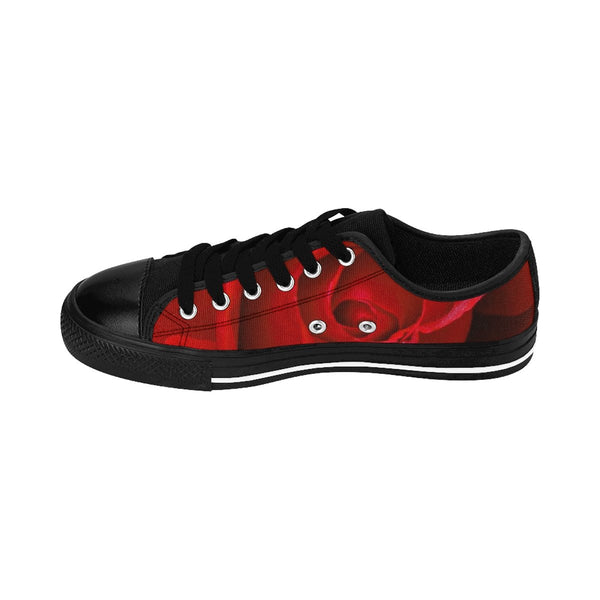 Beautiful Red Rose Women's Sneakers Black / US 6 Printify Clothing - Tracy McCrackin Photography