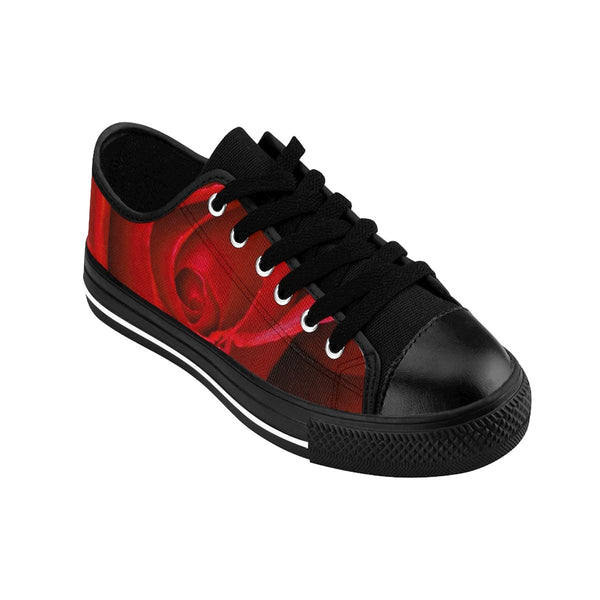 Beautiful Red Rose Women's Sneakers Black / US 6 Printify Clothing - Tracy McCrackin Photography