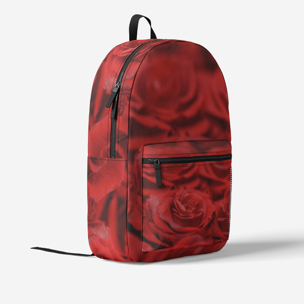Rose Garden Backpack Black Printy6 Bags - Tracy McCrackin Photography