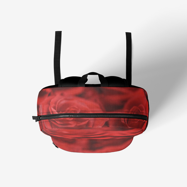 Rose Garden Backpack Black Printy6 Bags - Tracy McCrackin Photography