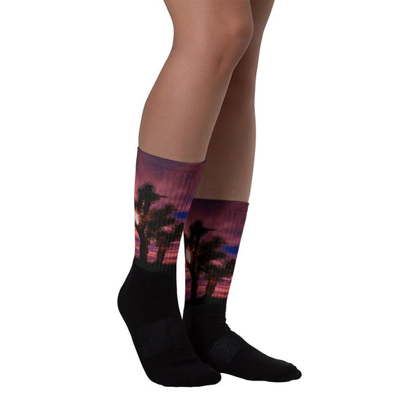 Joshua Tree Moonlit Socks - California L Tracy McCrackin Photography - Tracy McCrackin Photography