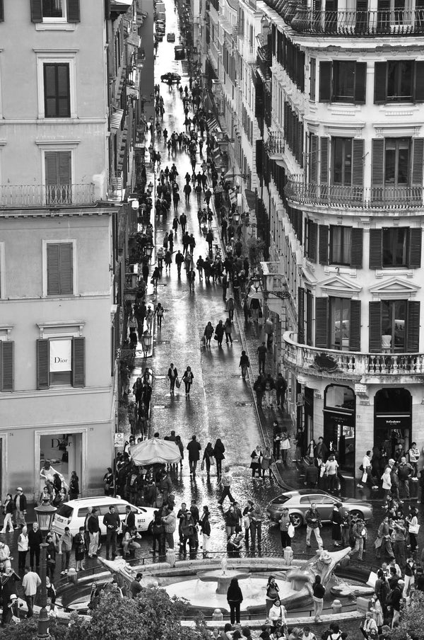 spanish-steps-fountain Giclee / B&W / 5 x 7 Tracy McCrackin Photography Gicl‚e - Tracy McCrackin Photography