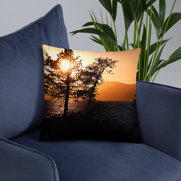 Lake Tahoe Sunset Pillows Printful Home Decor - Tracy McCrackin Photography