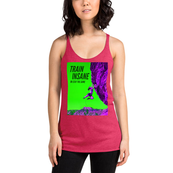 Train Insane Women's Racerback Tank Giclee / Vintage Shocking Pink / XS Tracy McCrackin Photography - Tracy McCrackin Photography