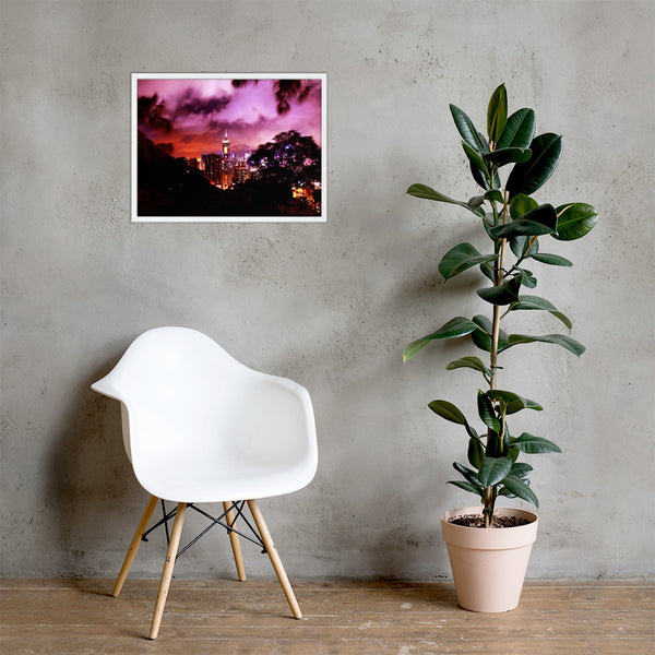 Ruby City at Night Framed poster (Colored) Giclee / White / 18×24 Tracy McCrackin Photography - Tracy McCrackin Photography