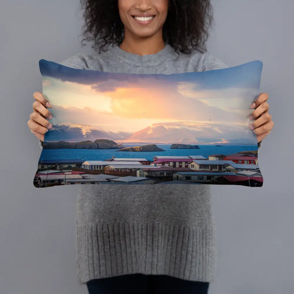 Arctic Storm over Iceland Pillows Giclee / 20x12 Printful Home Decor - Tracy McCrackin Photography