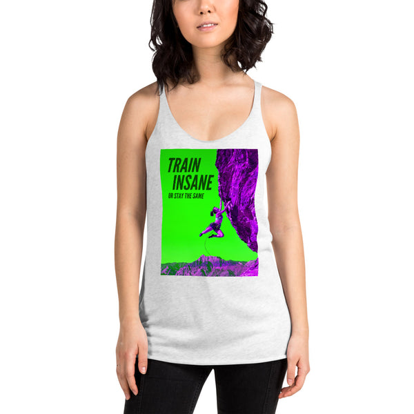 Train Insane Women's Racerback Tank Giclee / Heather White / XS Tracy McCrackin Photography - Tracy McCrackin Photography
