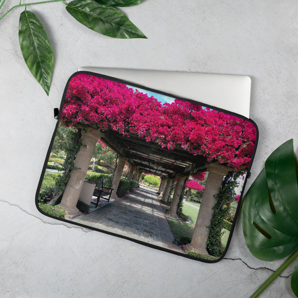 Garden Entrance Laptop Sleeve 15 in Tracy McCrackin Photography - Tracy McCrackin Photography