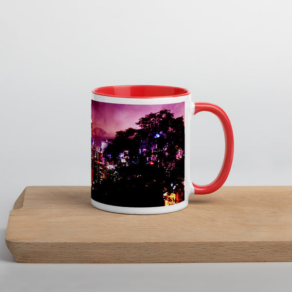 Hong Kong Nightscape Mug with Color Inside Tracy McCrackin Photography - Tracy McCrackin Photography