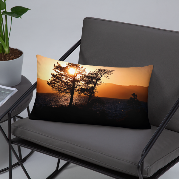 Lake Tahoe Sunset Pillows Printful Home Decor - Tracy McCrackin Photography