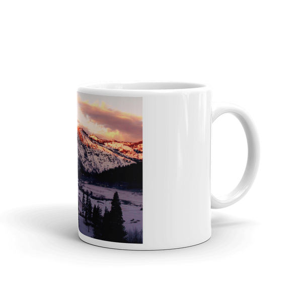 Squaw Creek Snowy Mountains Mug Printful Home Decor - Tracy McCrackin Photography