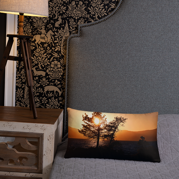 Lake Tahoe Sunset Pillows Printful Home Decor - Tracy McCrackin Photography