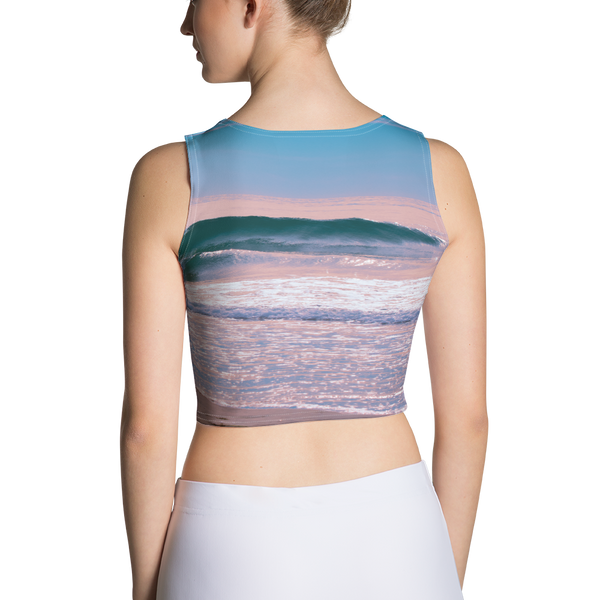 High Cut Beachy Crop Top Printful Clothing - Tracy McCrackin Photography