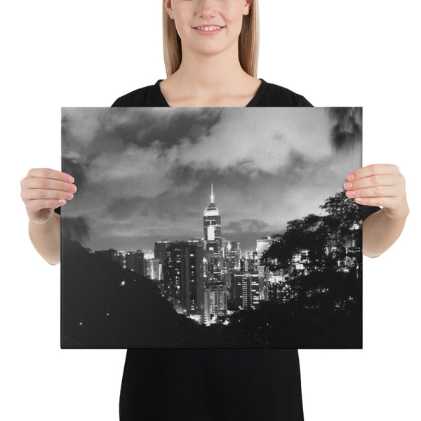 Hong Kong Cityscape Framed poster (BW) Tracy McCrackin Photography - Tracy McCrackin Photography