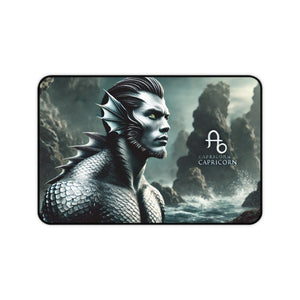 Capricorn Abyss: Resolute Merman Desk Mat 12" × 18" Printify Home Decor - Tracy McCrackin Photography