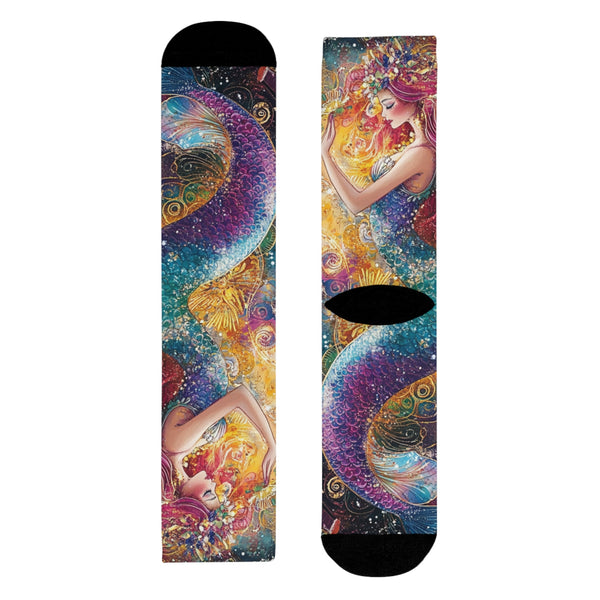 Rainbow Mermaid Dreams: Vibrant Fantasy Socks S Printify All Over Prints - Tracy McCrackin Photography