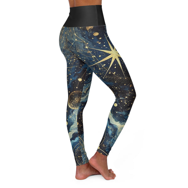 Spaced Out Constellation High Waisted Yoga Leggings (AOP) XS Printify All Over Prints - Tracy McCrackin Photography