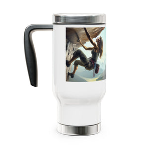 Stunning Ascent - Stainless Steel Travel Mug with Handle, 14oz 14oz Printify Mug - Tracy McCrackin Photography