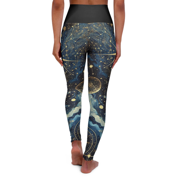 Spaced Out Constellation High Waisted Yoga Leggings (AOP) XS Printify All Over Prints - Tracy McCrackin Photography
