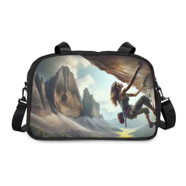Edge Of Adventure Fitness Handbag 12.4" x 13.3" / Black Printify Bags - Tracy McCrackin Photography