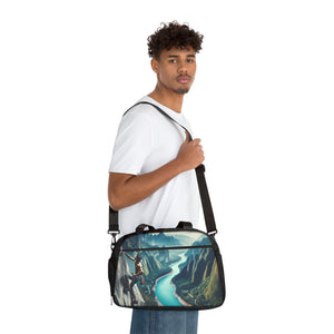 Epic Rock Climbing Fitness Handbag 12.4" x 13.3" / Black Printify Bags - Tracy McCrackin Photography