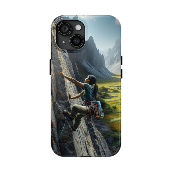 Rock Climbing Elation! Tough Phone Cases iPhone 15 Printify Phone Case - Tracy McCrackin Photography