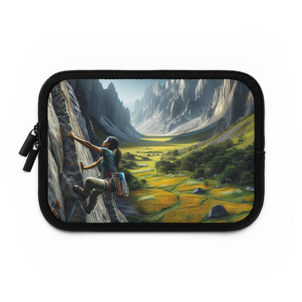 The Epic Climb of a Rock Warrior - Laptop Sleeve Black / 7" Printify Laptop Sleeve - Tracy McCrackin Photography