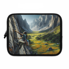 Load image into Gallery viewer, The Epic Climb of a Rock Warrior - Laptop Sleeve Black / 10&quot; Printify Laptop Sleeve - Tracy McCrackin Photography