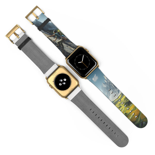 It's Time To Go ClimbnVibes Rock Climbing Watch Band 38 - 41 mm / Black Matte Printify Accessories - Tracy McCrackin Photography