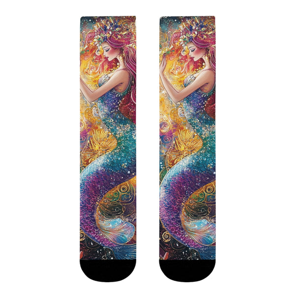 Rainbow Mermaid Dreams: Vibrant Fantasy Socks S Printify All Over Prints - Tracy McCrackin Photography