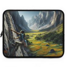 Load image into Gallery viewer, The Epic Climb of a Rock Warrior - Laptop Sleeve Black / 17&quot; Printify Laptop Sleeve - Tracy McCrackin Photography