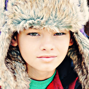 boy-wearing-fur-hat Giclee / Colored / 5 x 7 Tracy McCrackin Photography - Tracy McCrackin Photography