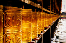 Load image into Gallery viewer, prayer-wheels-in-tibet-temple Tracy McCrackin Photography GiclŽe - Tracy McCrackin Photography