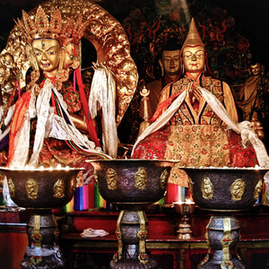 གསལ་བའི་ལྷ་སར་ཡག་འབར་མ།: Divine Illumination: Yak Candle Idols Giclee / Colored / 8 x 10 Tracy McCrackin Photography Wall art - Tracy McCrackin Photography
