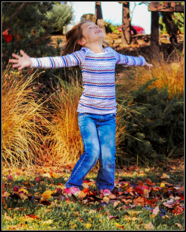girl-spinning-in-fall-leaves Giclee / Colored / 5 x 7 Tracy McCrackin Photography - Tracy McCrackin Photography