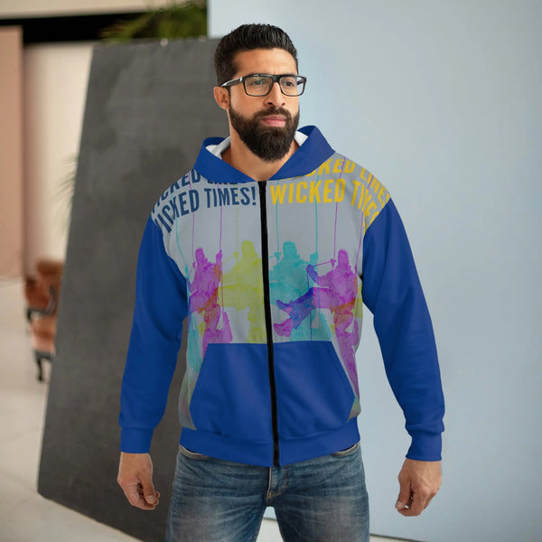 Wicked Lines Unisex Zip Hoodie (Blue) XS Printify All Over Prints - Tracy McCrackin Photography
