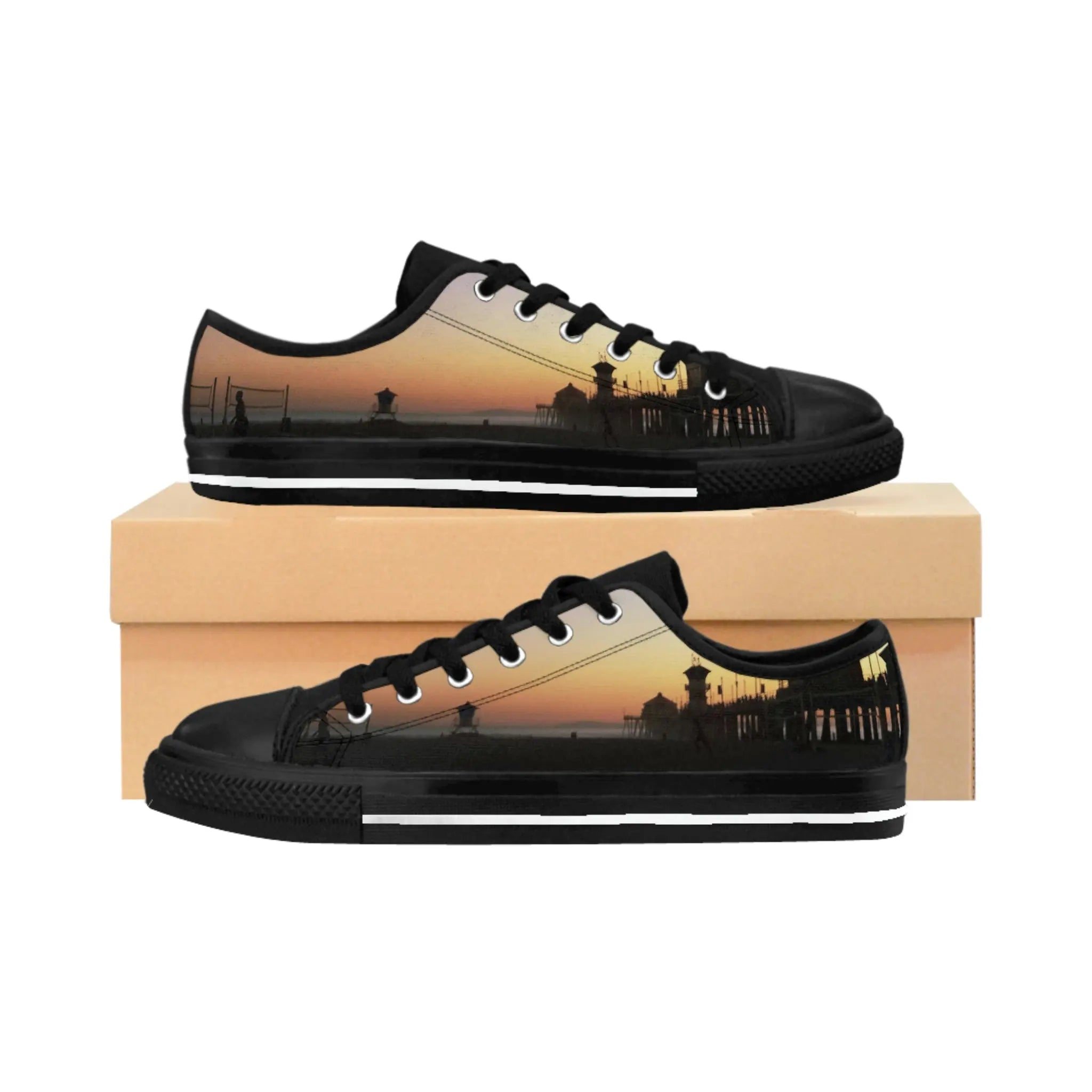 Huntington Beach Surfsider Men's Sneakers Black sole / US 8 Printify Shoes - Tracy McCrackin Photography